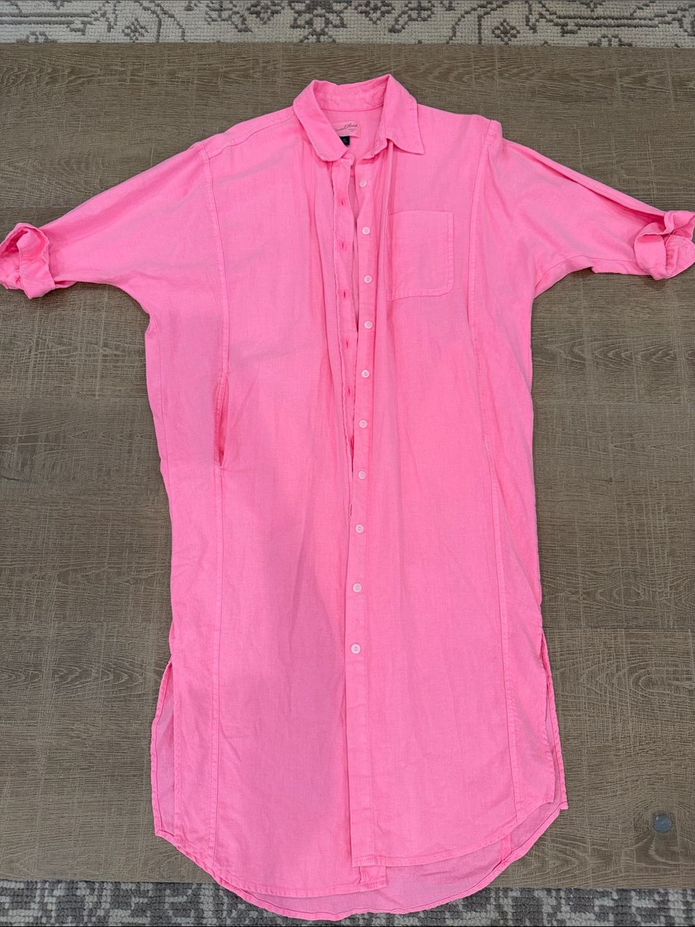 Target Pink Women's Longline Button-Down Shirt